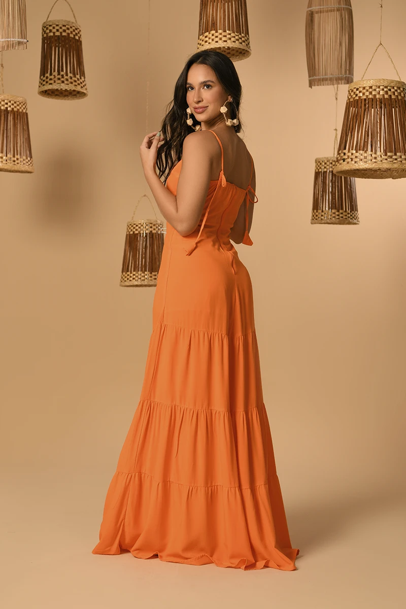 Vestido Pérola Laranja