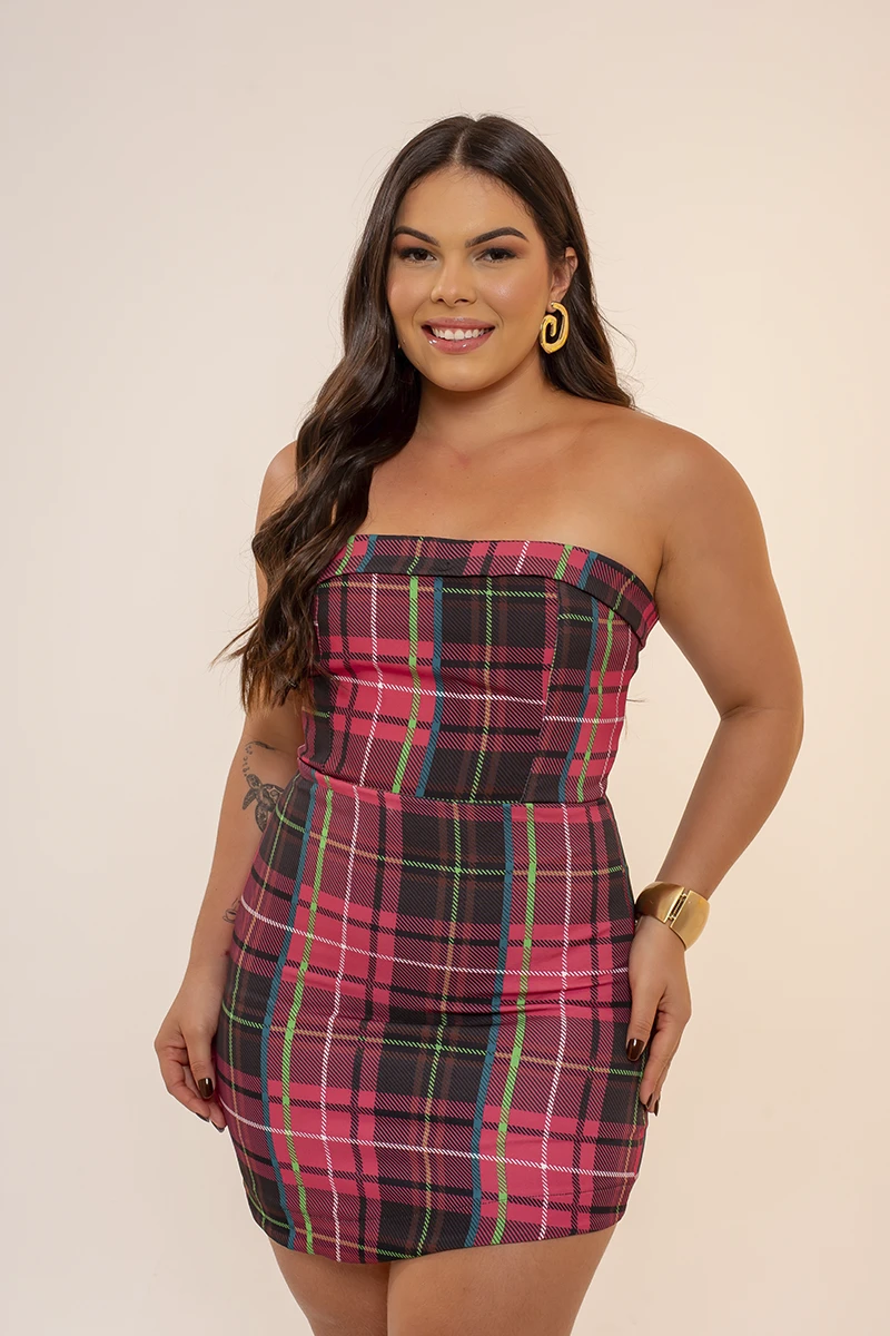 Vestido Encanto Xadrez