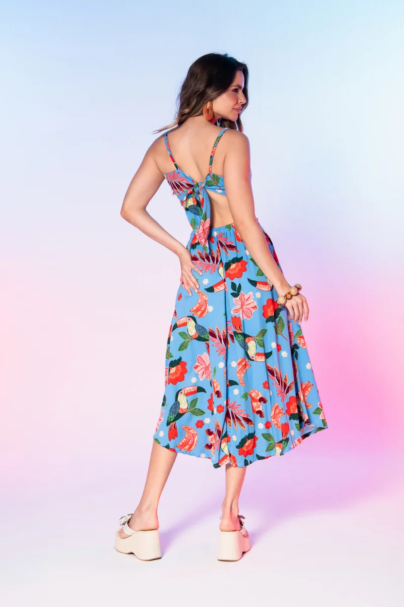 Vestido Pôr-do-sol Azul