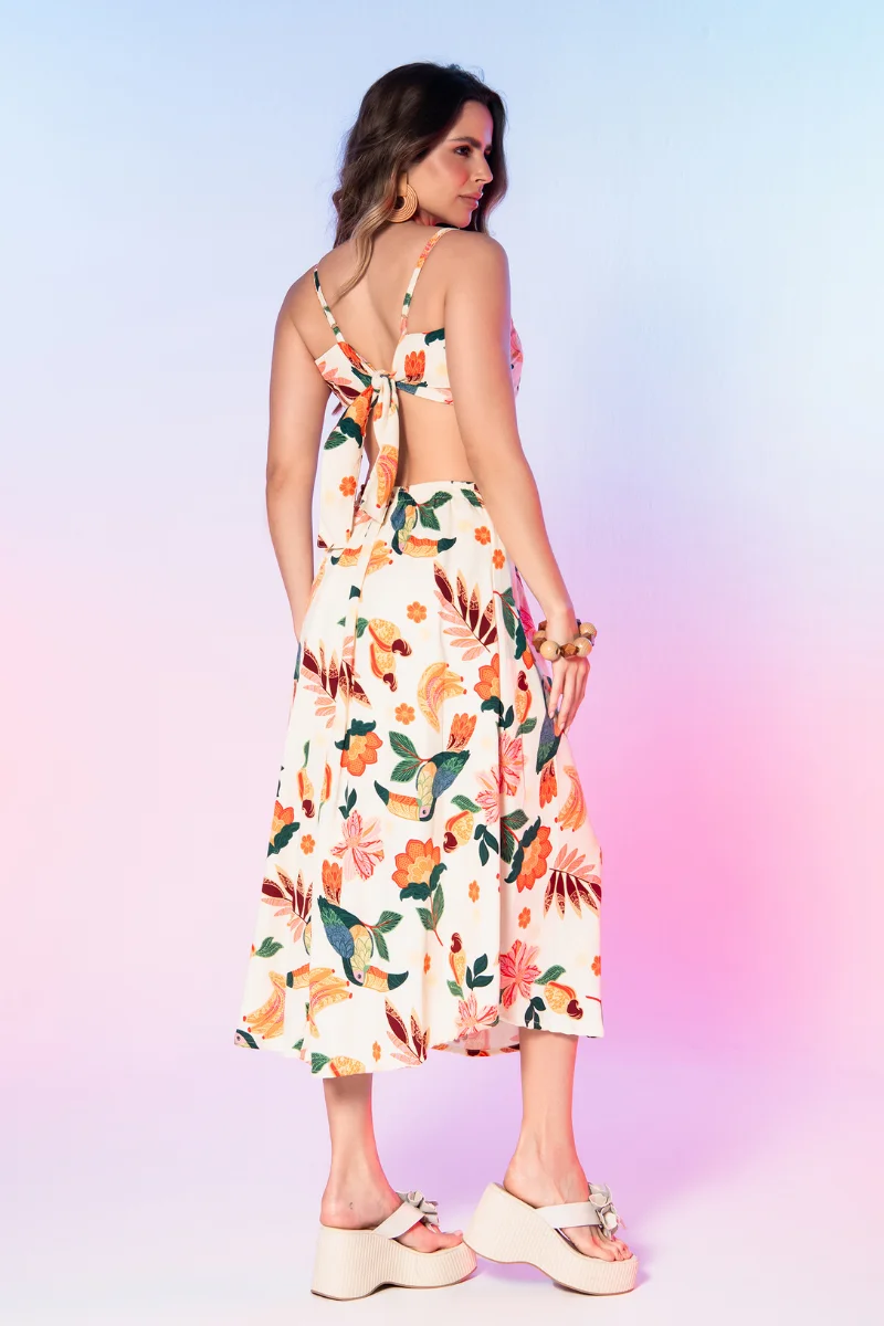 Vestido Pôr-do-sol Creme