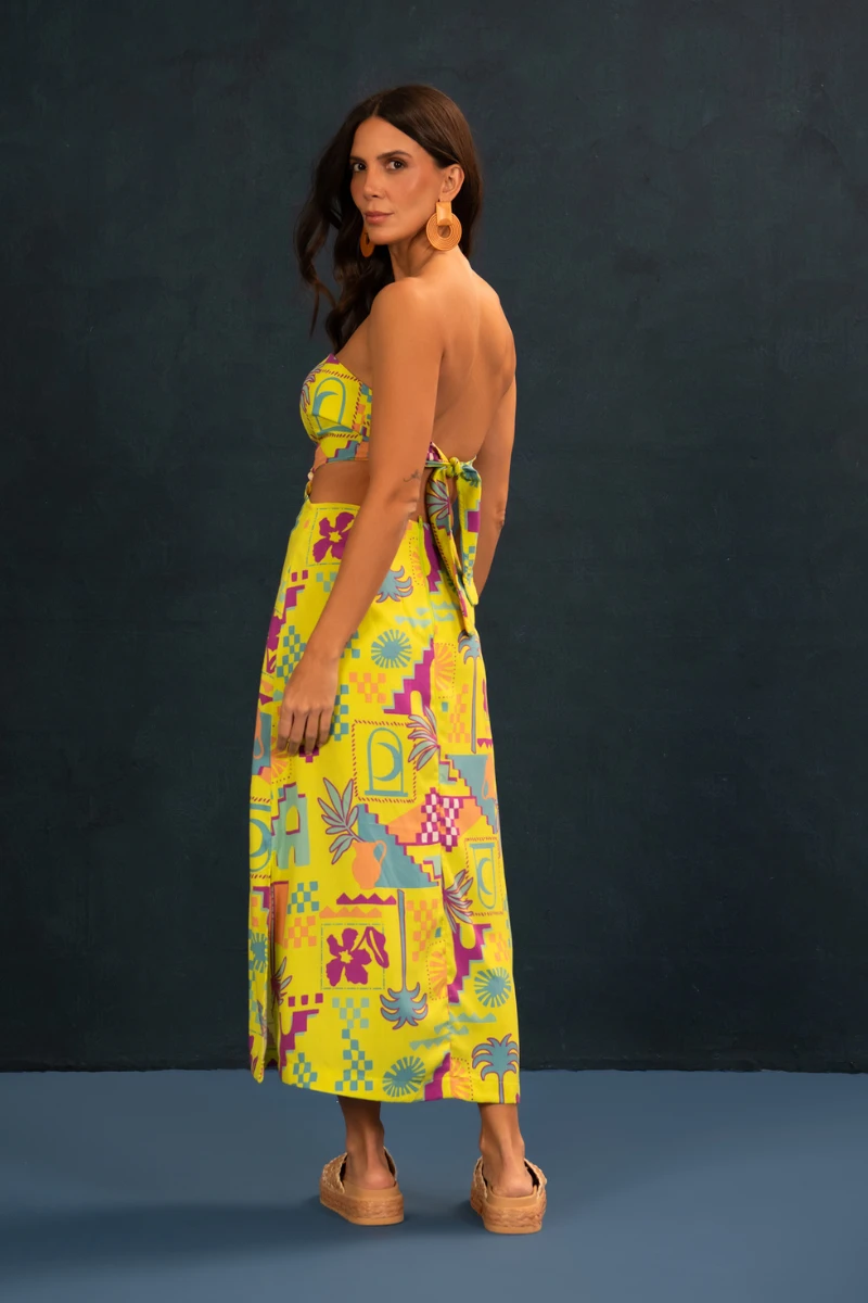 Vestido Ladrilho Amarelo