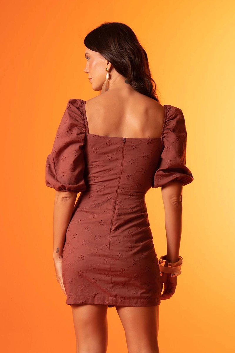 Vestido Elis Marrom