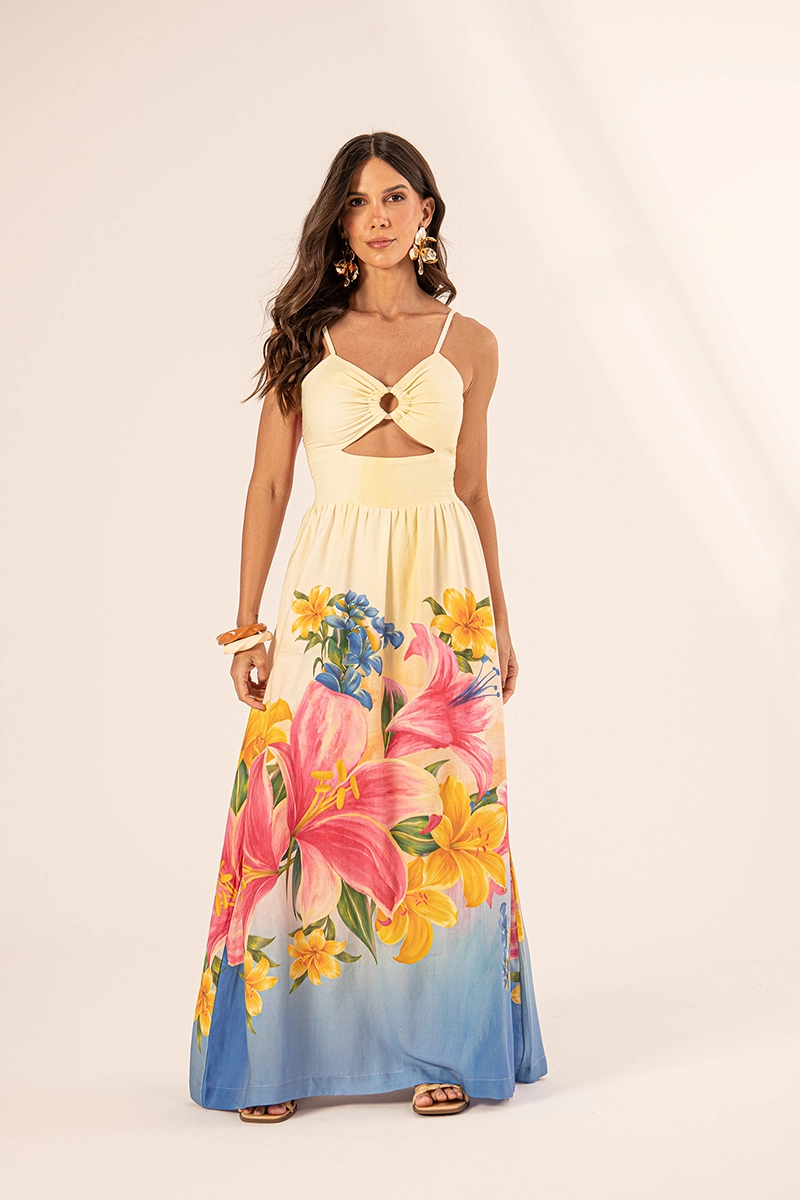 Vestido Bahia Estampado Azul