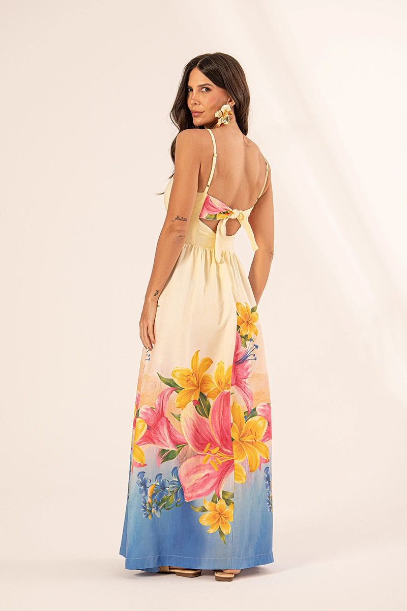 Vestido Bahia Estampado Azul